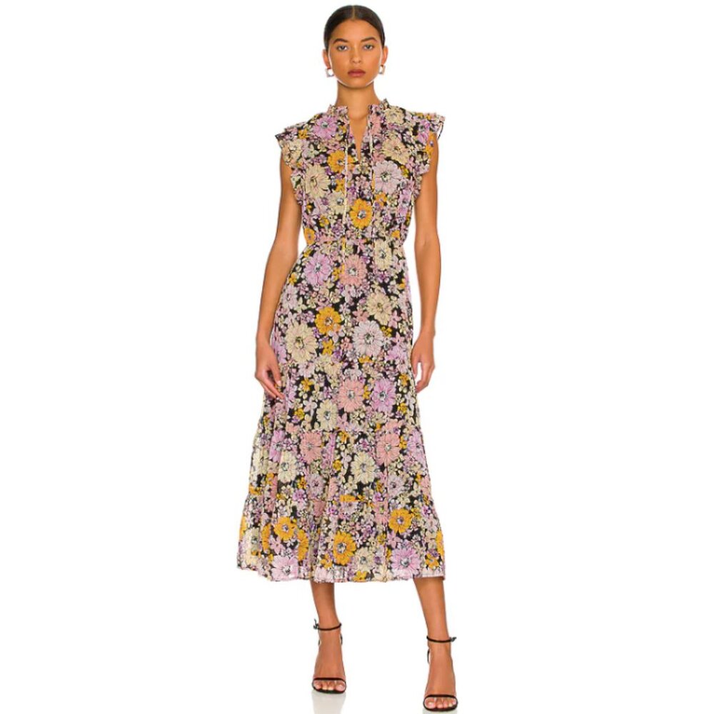 BB Dakota Steve Madden Orange Blossom Dress Black L